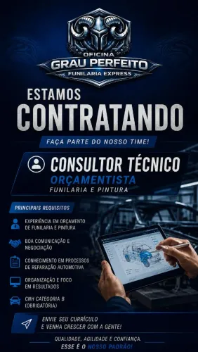 VAGA - CONSULTOR TÉCNICO / ORÇAMENTISTA