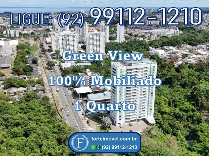 Apartamento Mobiliado 1 Quarto Green View - Dom Pedro Nascente