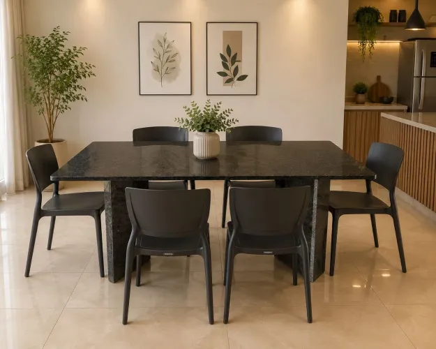 mesa de cozinha com 6 cadeiras