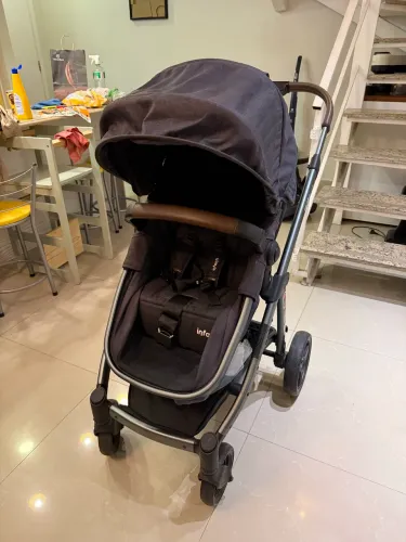 Carrinho de bebê Travel System Infanti, Epic Lite Trio, com Isofix, Black Deep