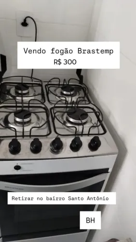 Vendo Fogão Quatro (4) Bocas Brastemp