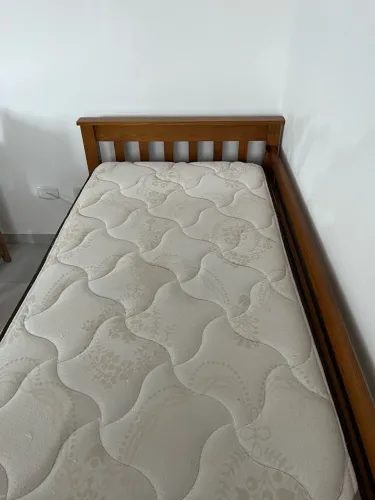 Cama solteiro completa- Colchão Castor molas ensacadas
