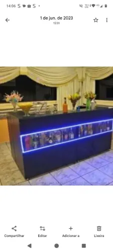 BAR MÓVEL COM RODINHAS - PERFEITO PARA ÁREA DE CHURRASQUEIRA