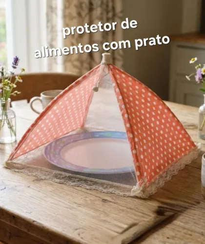 Protetor de alimento com prato
