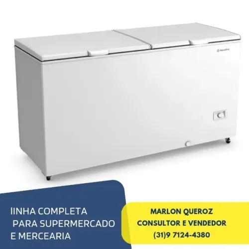 Freezer horizontal 546l duas tampas Metalfrio