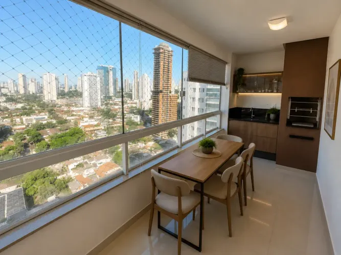 Apartamento de 125 m² no Setor Bueno com 3 Suítes e Vista Definitiva