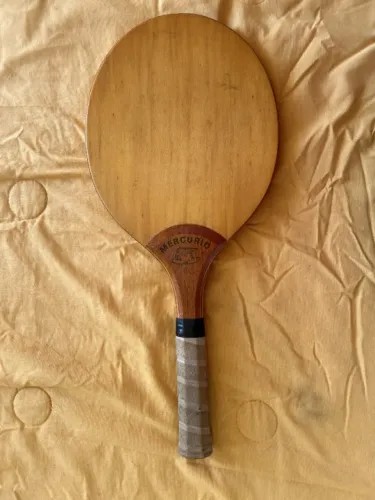 raquete de frescobol mercúrio vintage + capa dunlop | item de colecionador