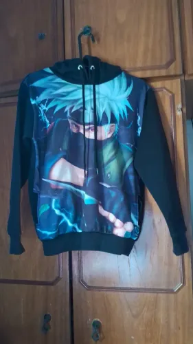 Blusão infantil Anime com capuz e bolsos laterais - Tam. 10