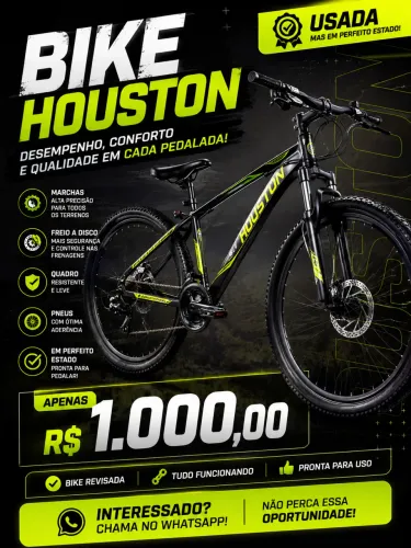 BIKE HOUSTON À VENDA - OPORTUNIDADE!