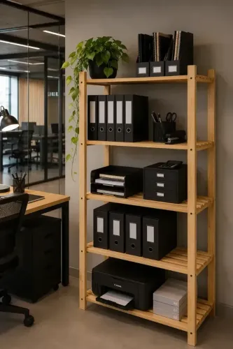 Estante Multiuso De Pinus Com Nichos Ideal Para Closet Quart