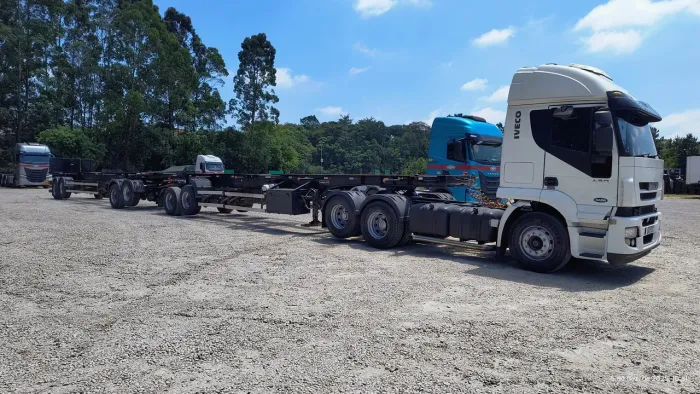 Carreta RODO-TREM porta containers BITRENZÃO.