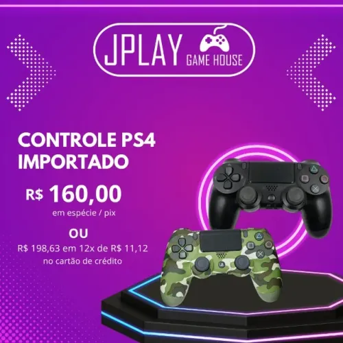 Controle Ps4 primeira linha preto ou camuflado