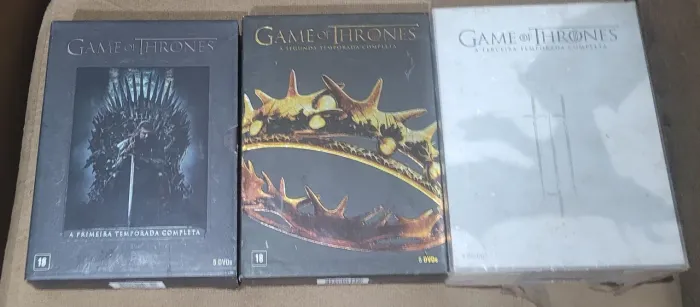 Box DVDs game of thrones 1 2 3 temporadas