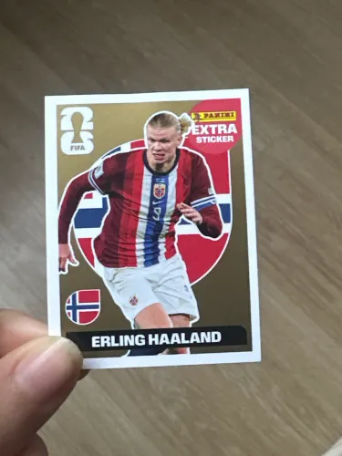 Figurinha Panini Extra Sticker Erling Haaland Ouro
