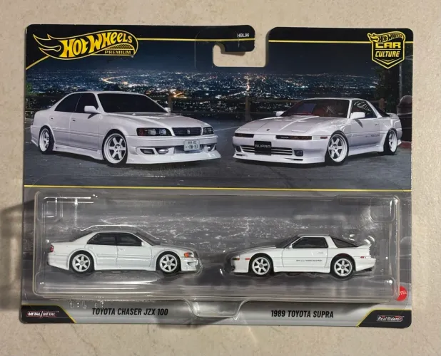 2-Pack Hot Wheels Premium Toyota Chase JRX 100 / 1989 Toyota Supra