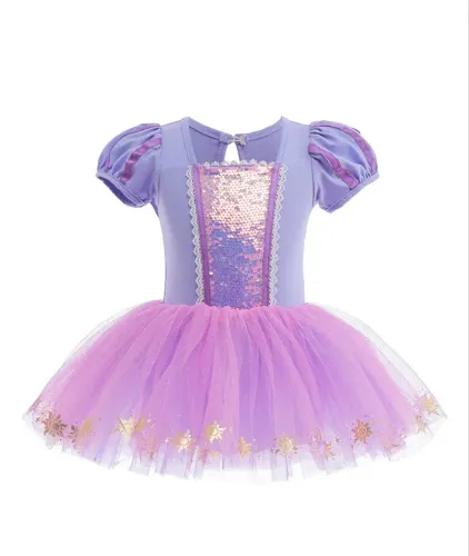 Fantasia Vestido Infantil Princesa Rapunzel