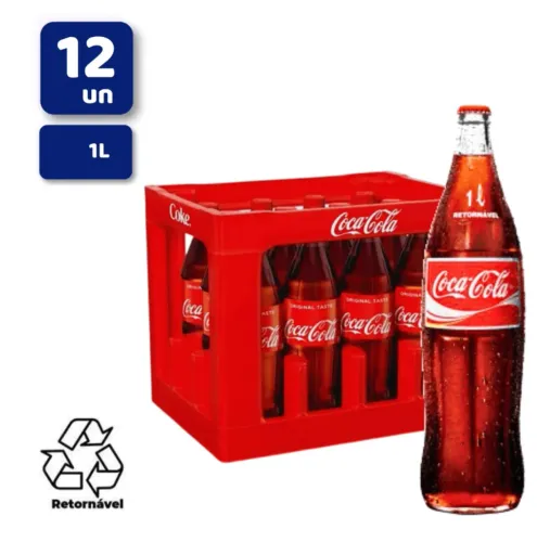 Caixa de coca retornável 1 litro 