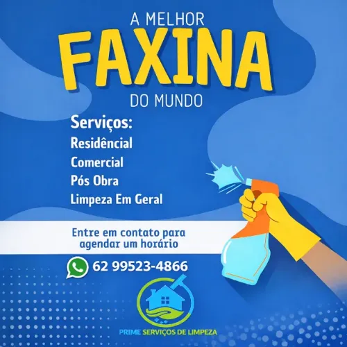 Prime Serviços Limpeza - Diarista - Pós Obra, Estamos Sempre Disponível
