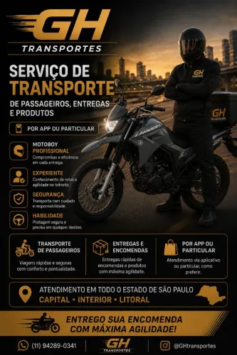 MOTOBOY - MOTOFRETE - ENTREGAS - PASSAGEIRO