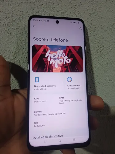 Motorola g35 5G NFC 256 GB 12 de ram biometria digital novo aparelho pra vende logo ok 550