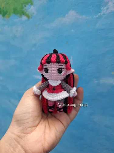 Chaveiro Draculaura Monster High Amigurumi