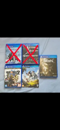 Kit com 5 jogos de Ps4