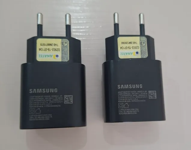 KIT: 2 CARREGADORES ORIGINAIS SAMSUNG 25W - NOVOS