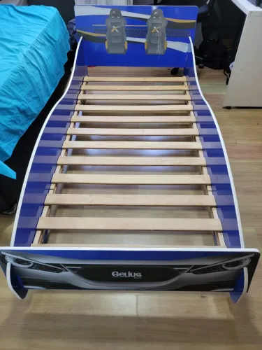 Cama infantil carros, cor azul
