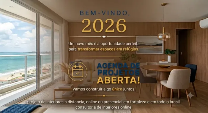 Design de Interiores p/ Todo o Brasil! Do Presencial em Fortaleza ao Online! Agenda Aberta