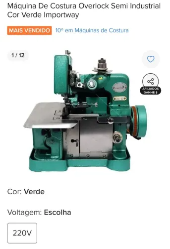 Maquina de costura overlock