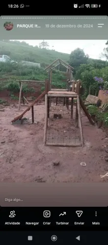 Playground de madeira sob medida
