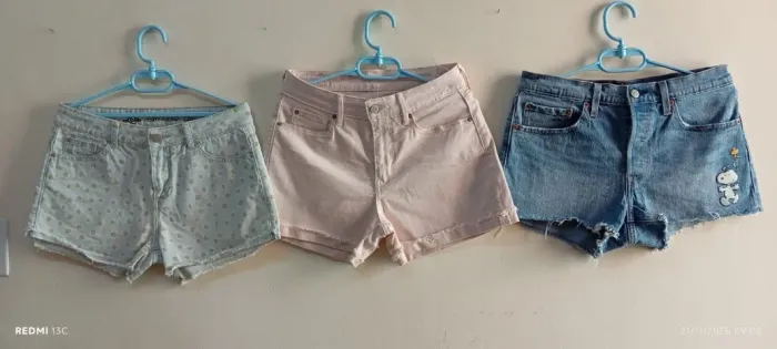 LOTE C/3 SHORTS FEMININOS - EXCELENTE ESTADO Nº 36