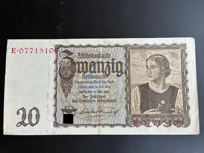 Cédula de 20 Reichsmark de 1939