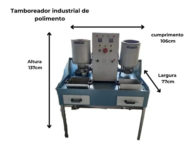 Tamboreador industrial para polimento de joias