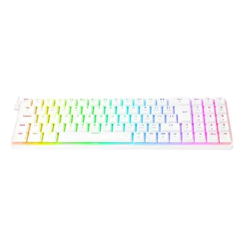Teclado Mecanico Gamer - Ashe, RGB, Branco, Switch Red ou Brown - Novo