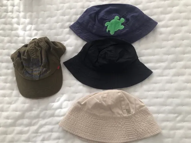 Lote boné + 3 chapéus para bebê 