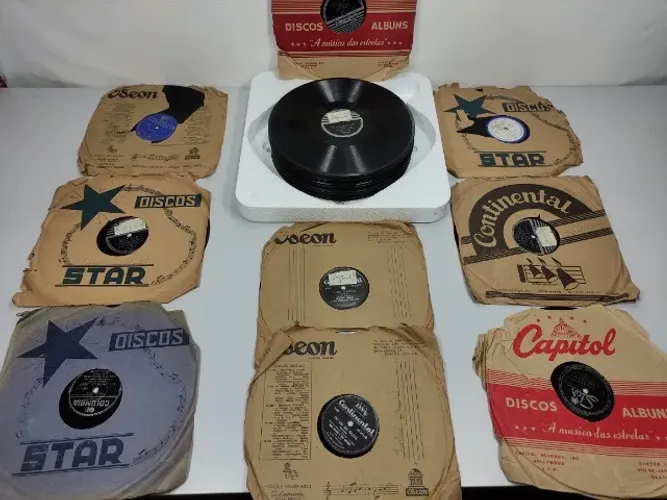 Lote 34 Lps 78 Rpm Usados Vinil Raro Retro Vintage