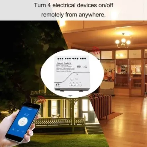 Módulo Relé 4ch Pro Wifi E Rf 433mhz Ewelink 220v Casa Inteligente Arduino COD-AM479 