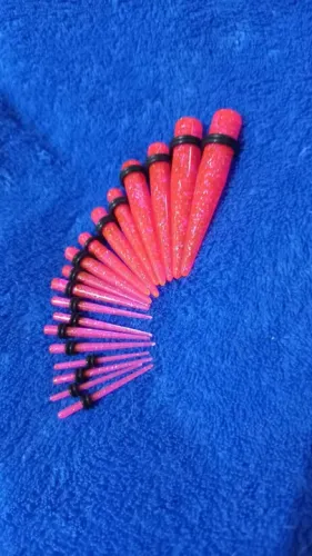 Kit de pinos alargadores rosa com glitter