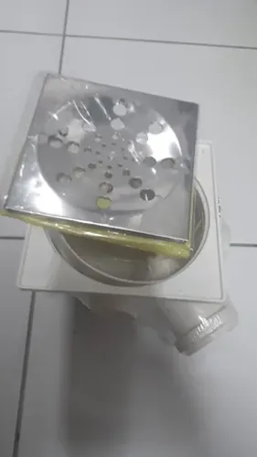 Kit Completo De Caixa Sifonada Tigre Grelha Quadrada Inox