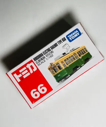 Takara Tomy Tomica # 66 Hiroshima Electric Railway 650 Escala 1:162 p/ fãs de hot wheels