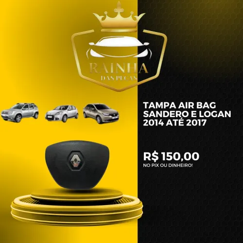 Tampa Air bag Sandero e Logan 2014 até 2017