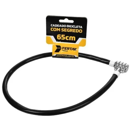 Corrente Cadeado Para Bicicleta Com Segredo 65cmX10mm Fertak