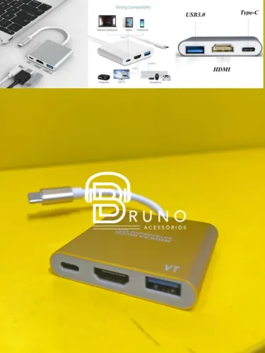 Adaptador tipo C 3 saídas 