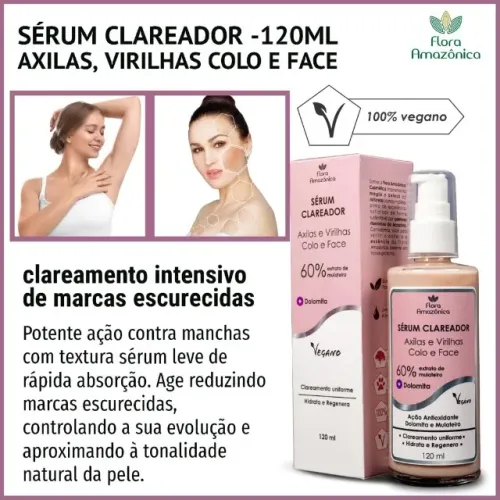 Serum Clareador Virilha E Axila 120ml Vegano Flora PromoçV