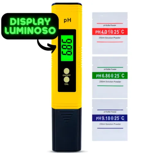 Medidor de PH Digital PHmetro Calibração Automática Com Display Luminoso