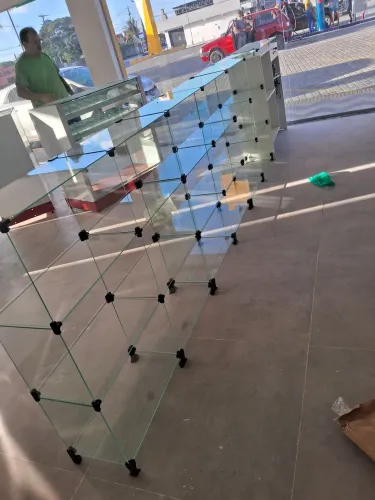 Balcão de vidro expositor para lojas gondolas 
