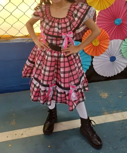 Vestido de Festa Junina Infantil