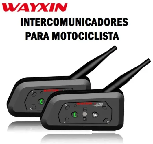 Par de Intercomunicadores para Motociclista Capacete Moto Wayxin Wx-R6 Novo