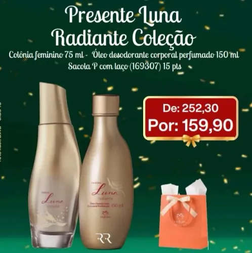 Luna Radiante<br>Desodorante Colônia Feminino 75 ml<br>